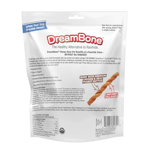 DreamBone CollaYUMS Twists ingrédients poulet-legumes, friandise savoureuse