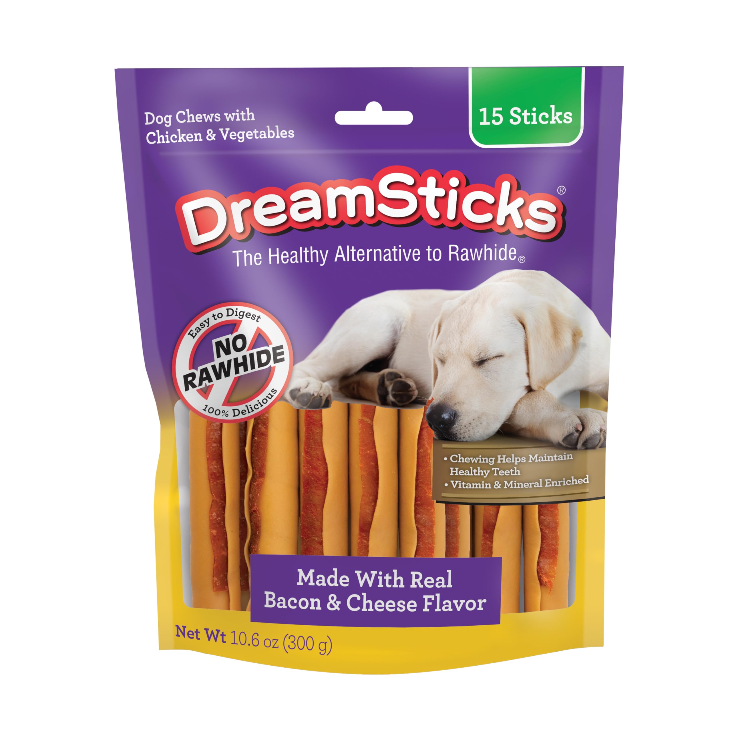 DreamBone DreamSticks emballage sans cuir, pratique pour chien