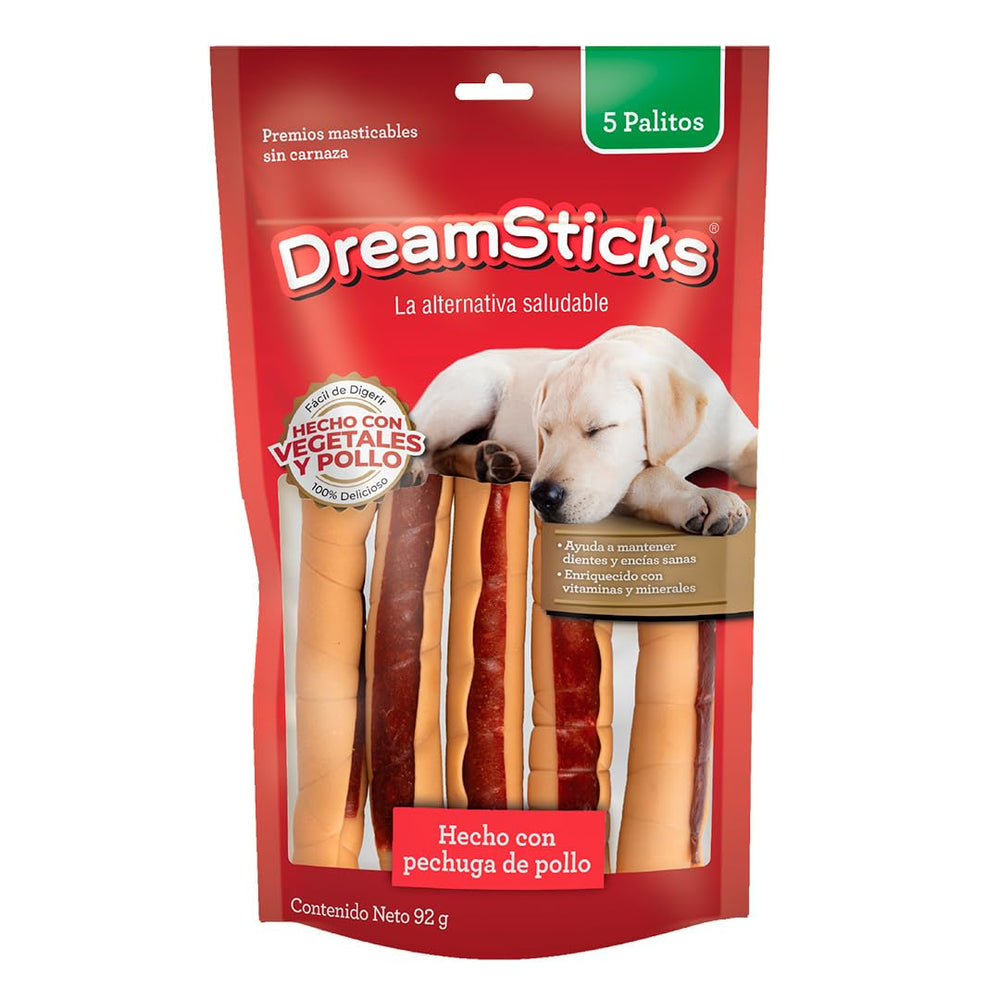 DreamBone DreamSticks : bâtonnets au poulet et légumes pour une mastication saine et savoureuse.