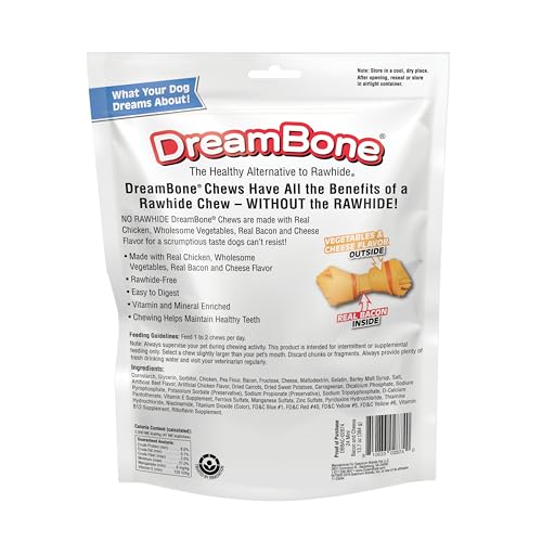 DreamBone Mini: formes os et saveur bacon-fromage, faciles à mâcher.
