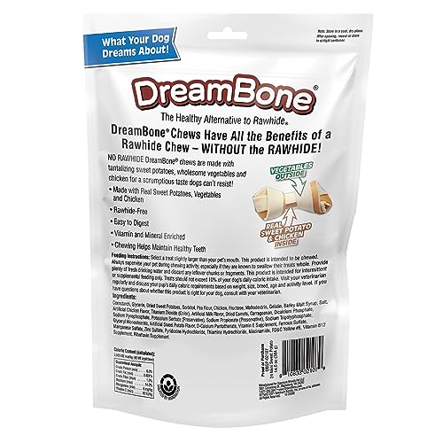 DreamBone Mini morceaux-os patate douce, mâchage efficace et agréable.