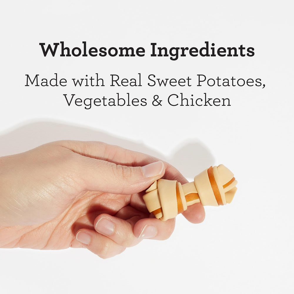 DreamBone Mini poulet patate douce et légumes, goût appétissant et digestibilité.