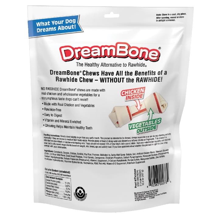 DreamBone-poulet-legumes-friandises-a-macher : goût riche et digestibilité.