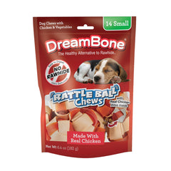 DreamBone RattleBall emballage clair, pratique pour l'achat et le rangement.