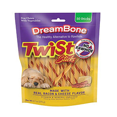 DreamBone Twist Sticks sans-cuir, option saine pour chiens actifs.