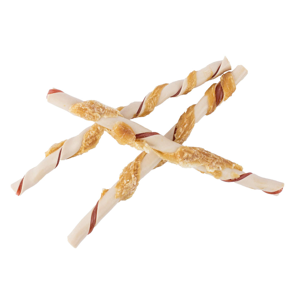 DreamBone Twist Sticks texture croquante: expérience de mastication satisfaisante.