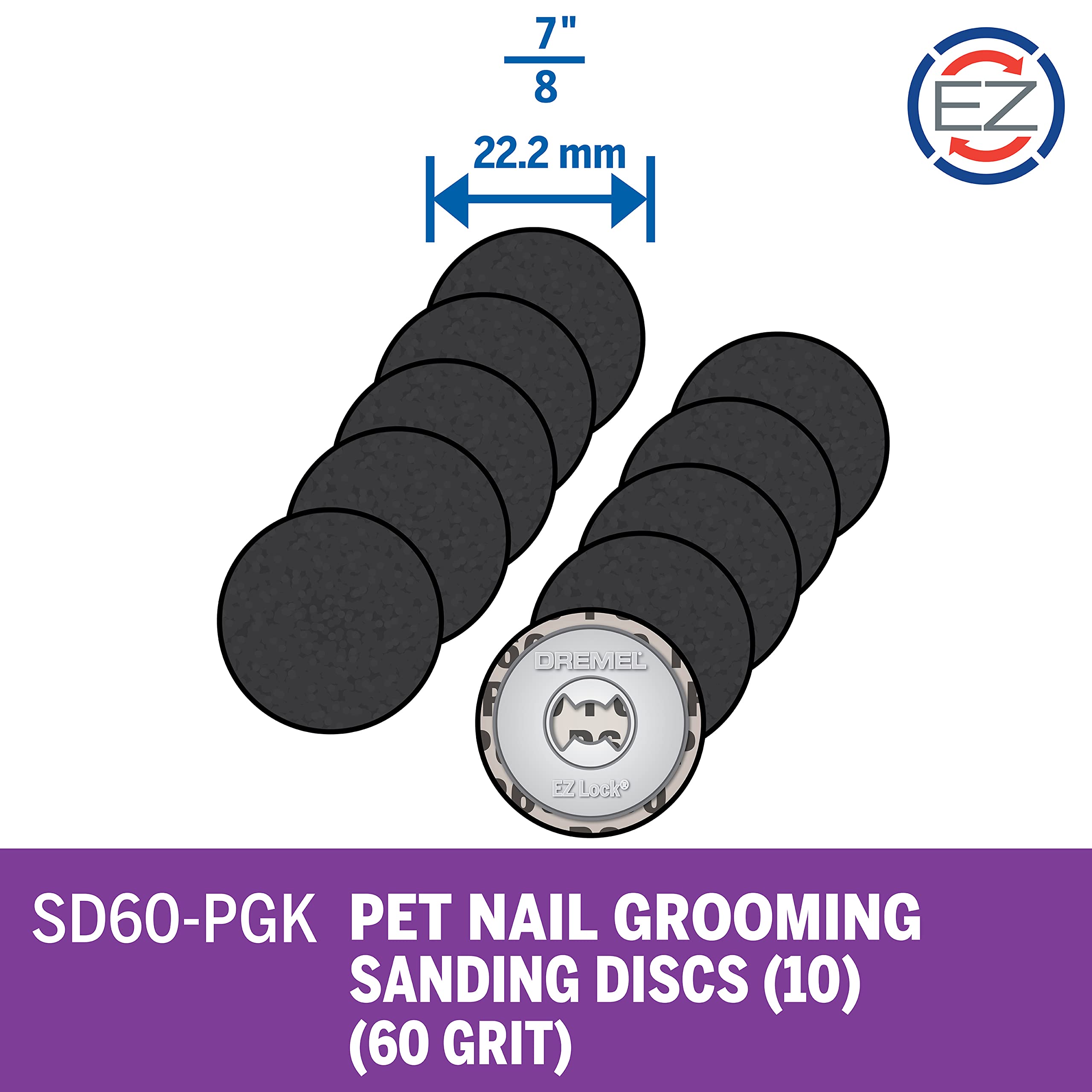 Disques SD60-PGK avec EZ Lock, changement rapide pour les soins des griffes.