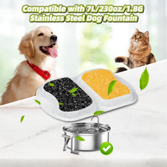 DrFlito filtre carbone actif 5 couches pour fontaine chien apaise les odeurs.