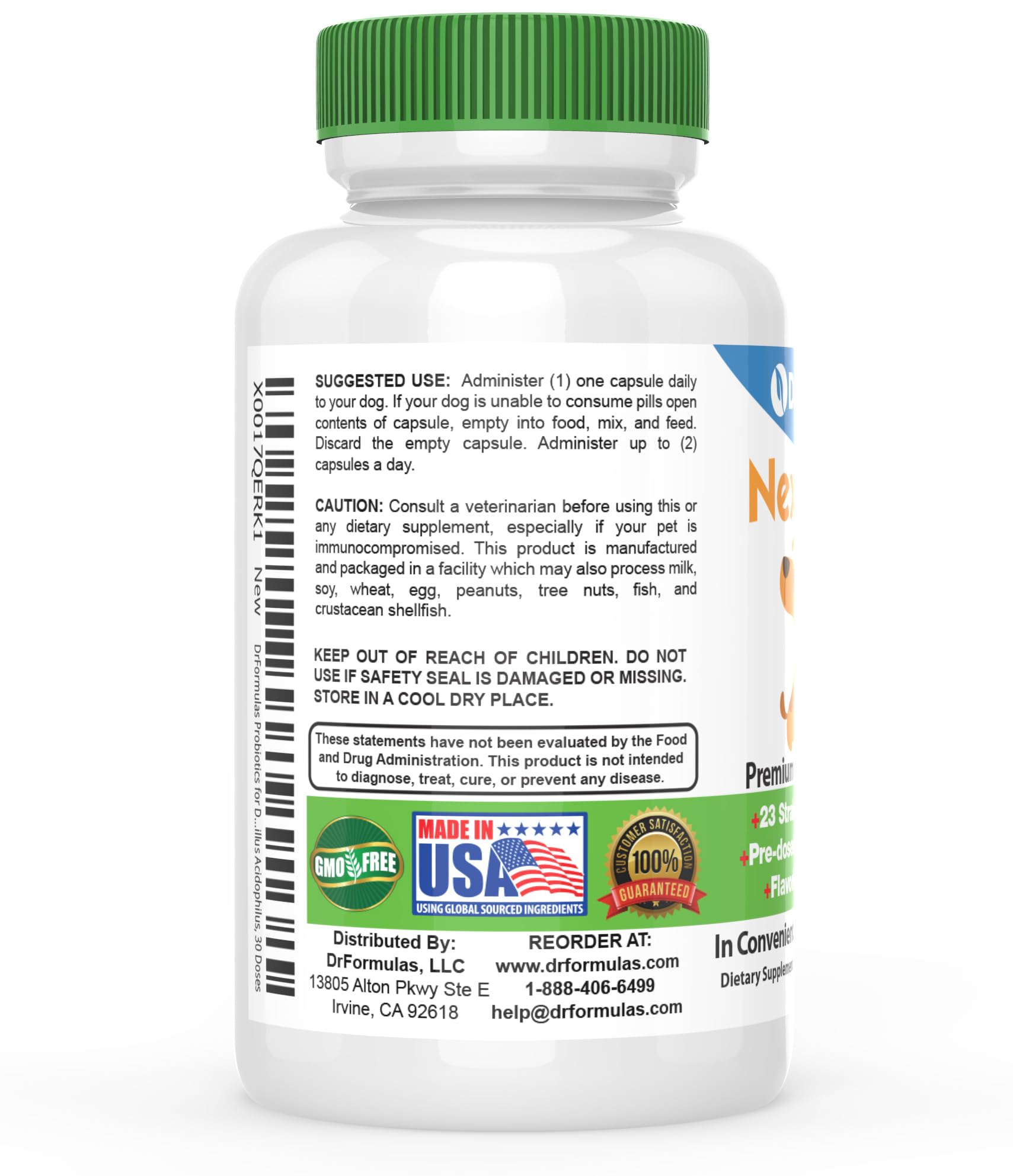DrFormulas Nexabiotic – mélange dans la nourriture pour soutien digestif potentiel.