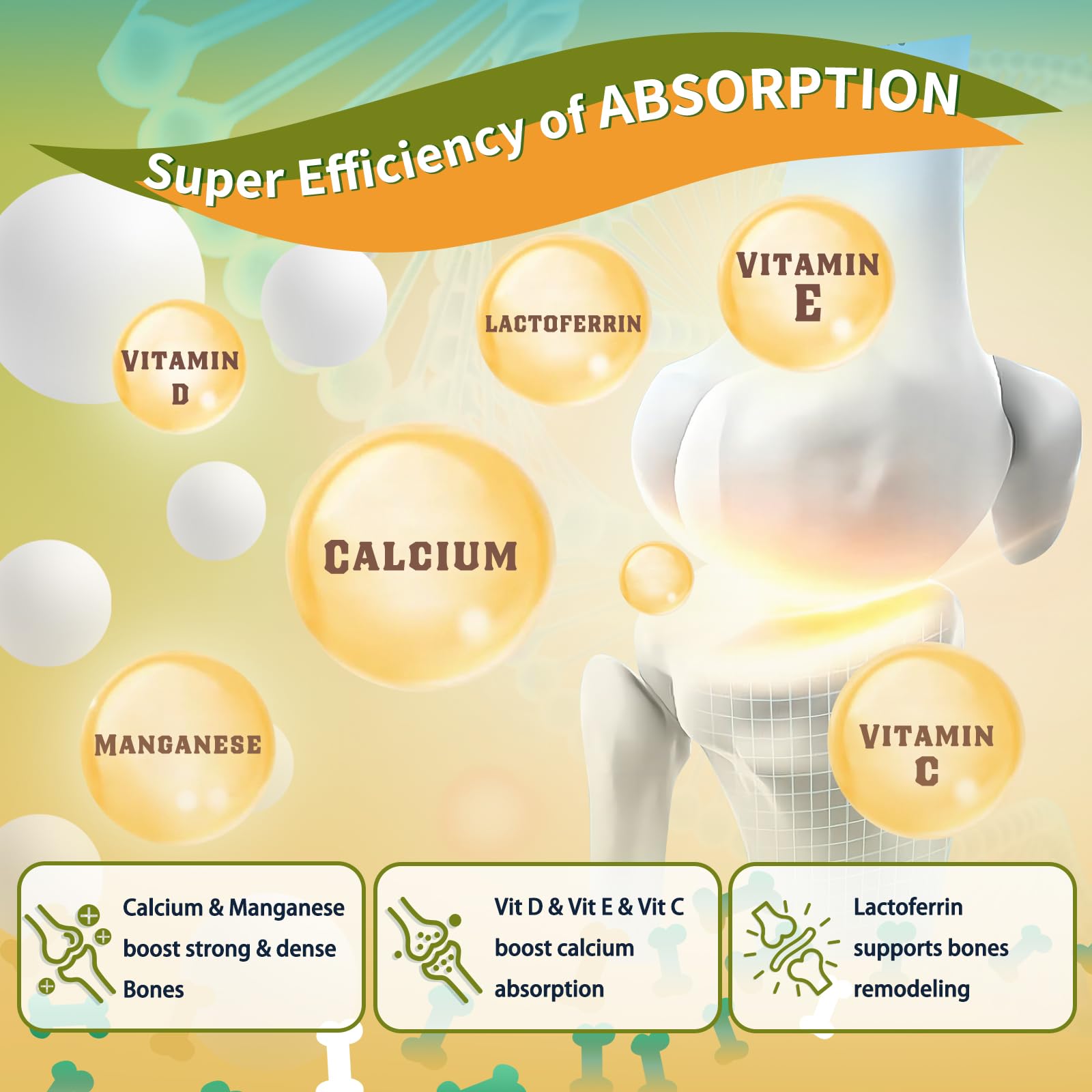 DRFOSTER Glucosamine pour chiens: oméga-3 et curcuma soutiennent les réponses inflammatoires