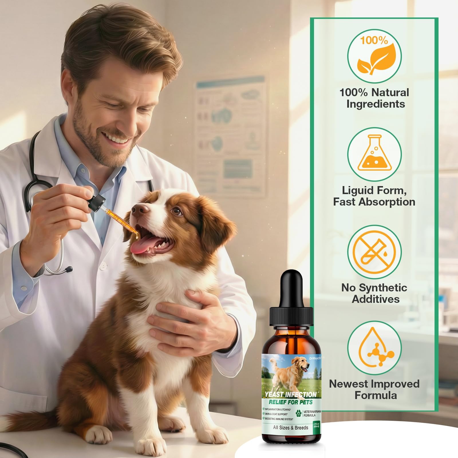 DriRaych mélange facile dans nourriture ou eau du chien.