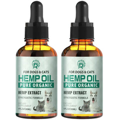 Drloton huile chanvre pour chiens et chats, gouttes apaisantes