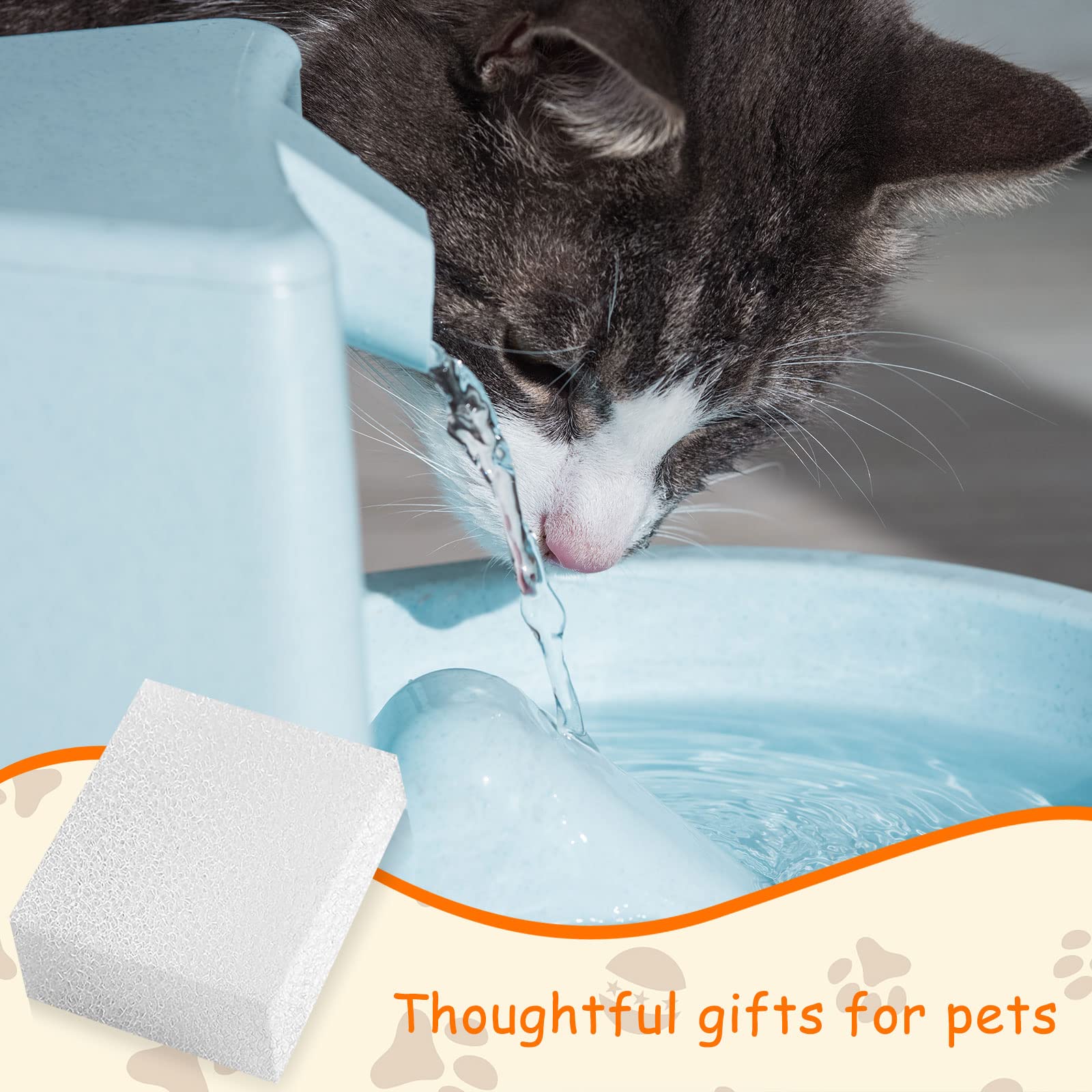 Droutti éponge-fontaine compatible, convient à la plupart des fontaines pour animaux.