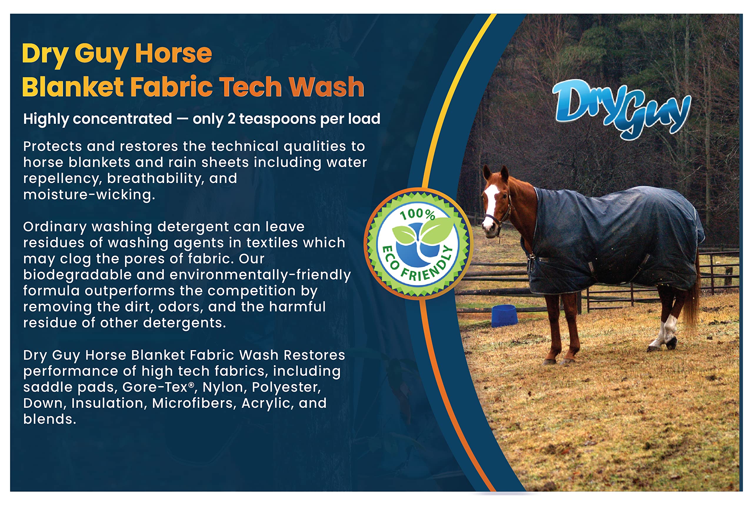 Draps d'écurie propres après lavage Dry Guy Waterproofing