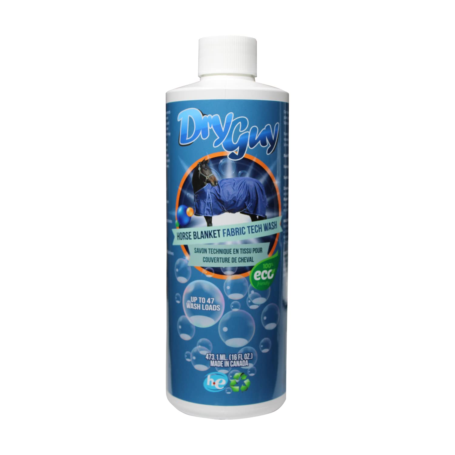 Emballage écologique Dry Guy Waterproofing indiquant une solution biodégradable
