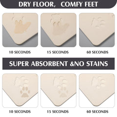 Drydiet tapis en pierre beige 40x60 cm, design discret pour l'espace repas.