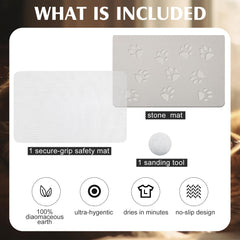 Drydiet Tapis-Pierre absorbant terre de diatomée, séchage rapide