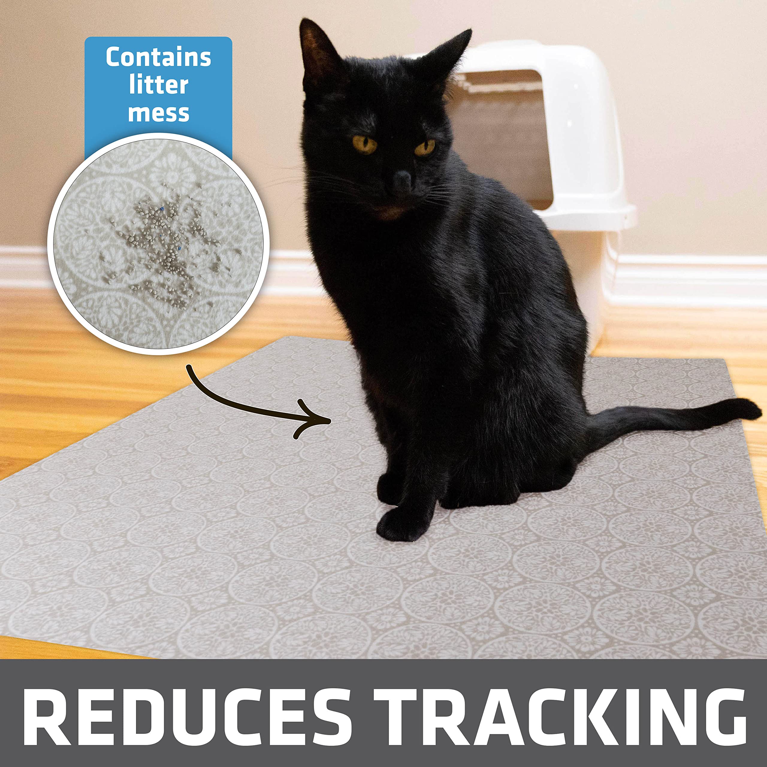 Drymate Tapis Litière Chat absorbant, maîtrise les liquides et évite les dégâts.