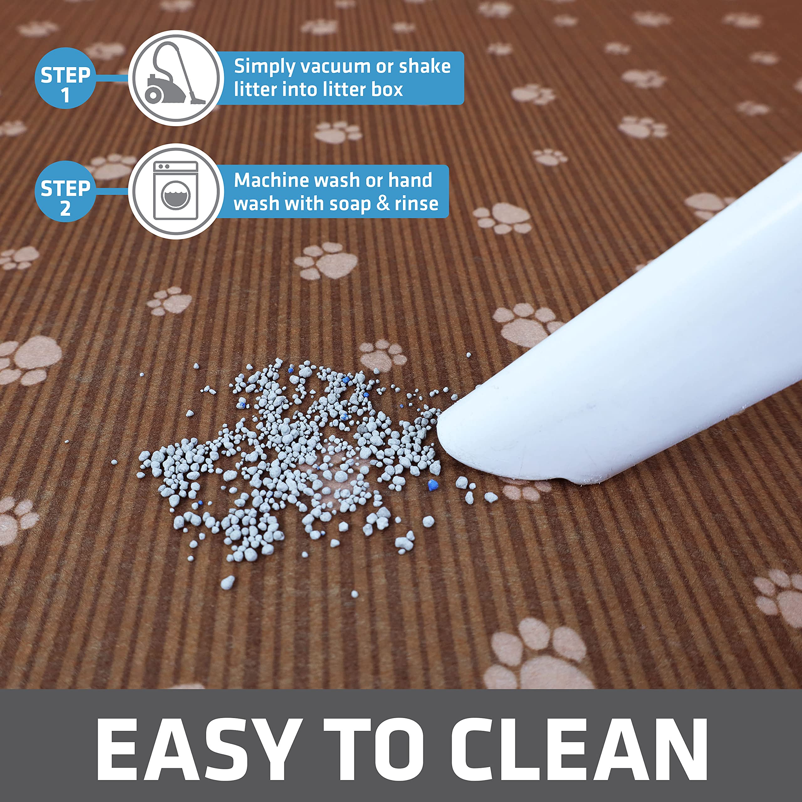 Drymate Tapis Litière Chat doux pour les pattes, confort lors des passages.