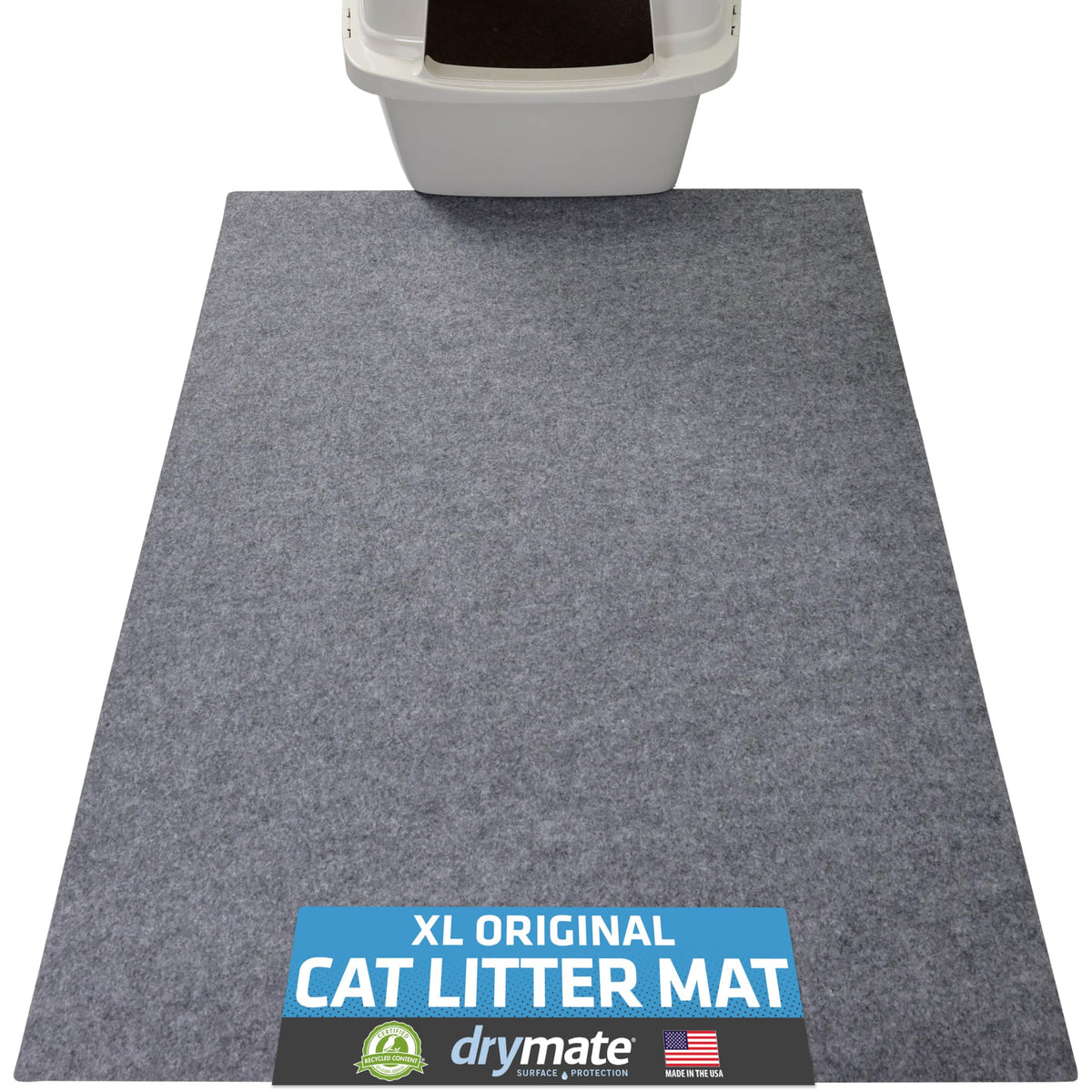 Tapis Drymate Original pour litière, retient les grains et protège le sol.