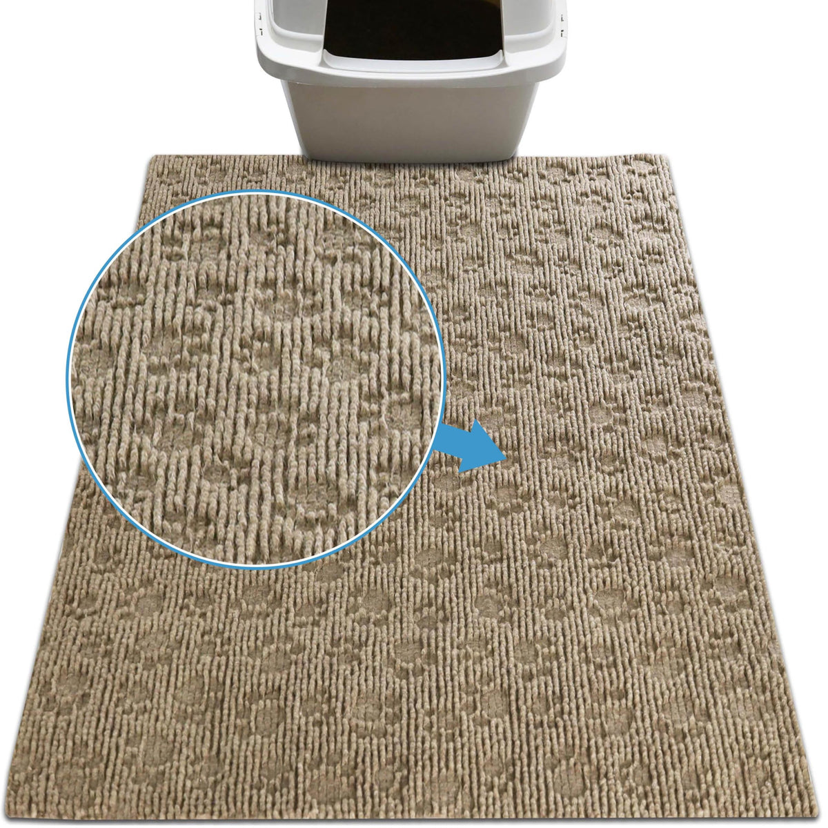 Drymate tapis-litière-trappe: réduit les traces et protège le sol.