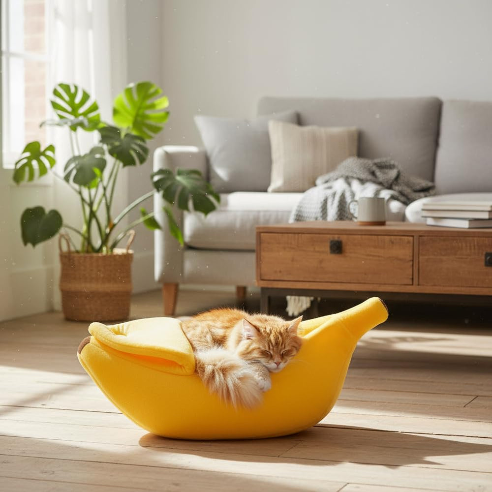 DSDESHU banane-garnissage doux, confort durable pour chats et chiens