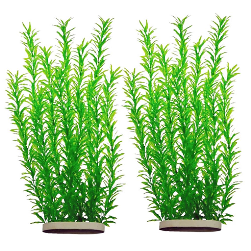 dskoiph plante aquarium haute 21 pouces, décor réaliste sans entretien pour l'aquarium.