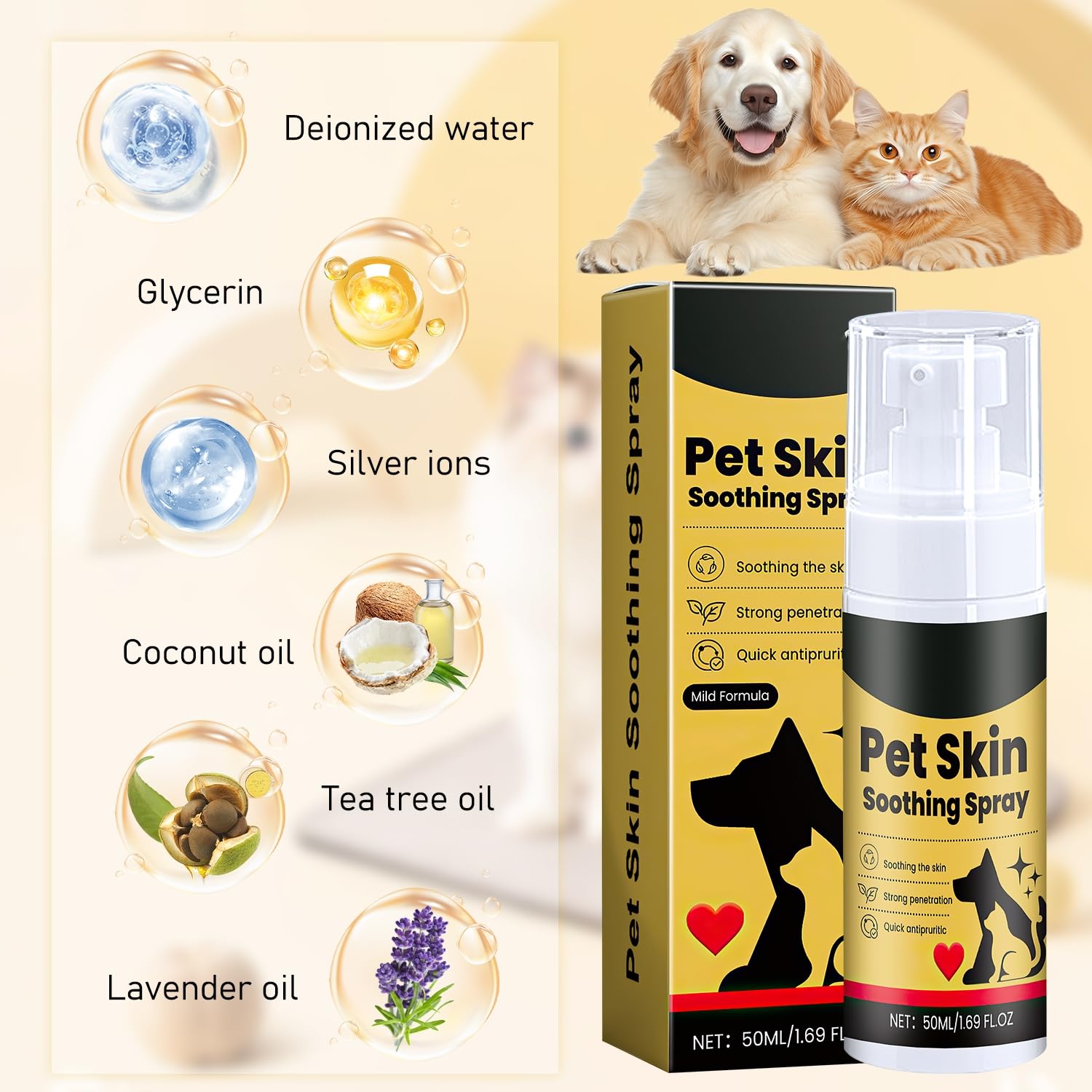 Usage quotidien pour peau et pelage des animaux.