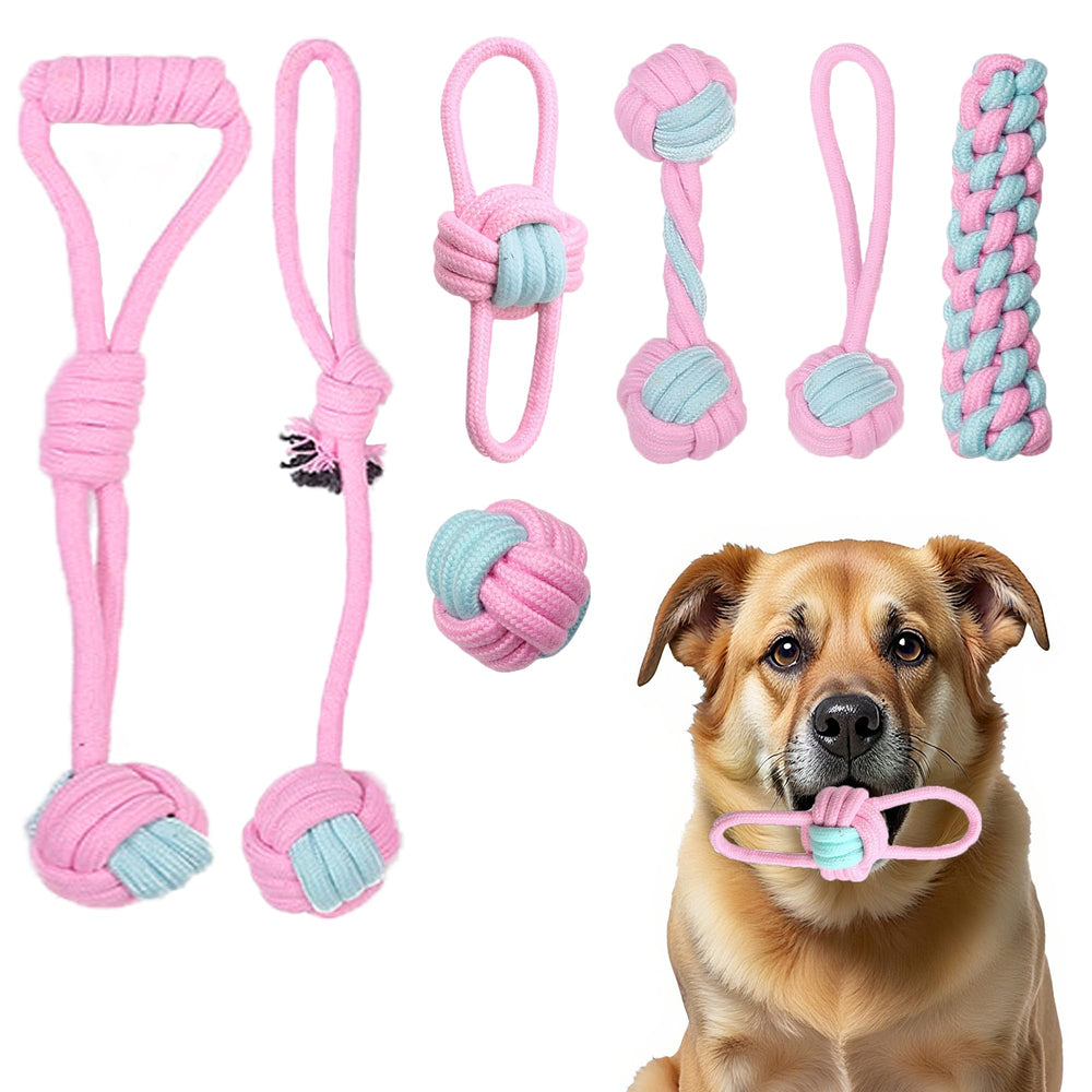 DSUMD ensemble 7 jouets corde chien: variété pour petites et moyennes races.