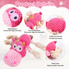 DSUMD jouet hippo siffle, corde intégrée pour tir à la corde sécurisé.