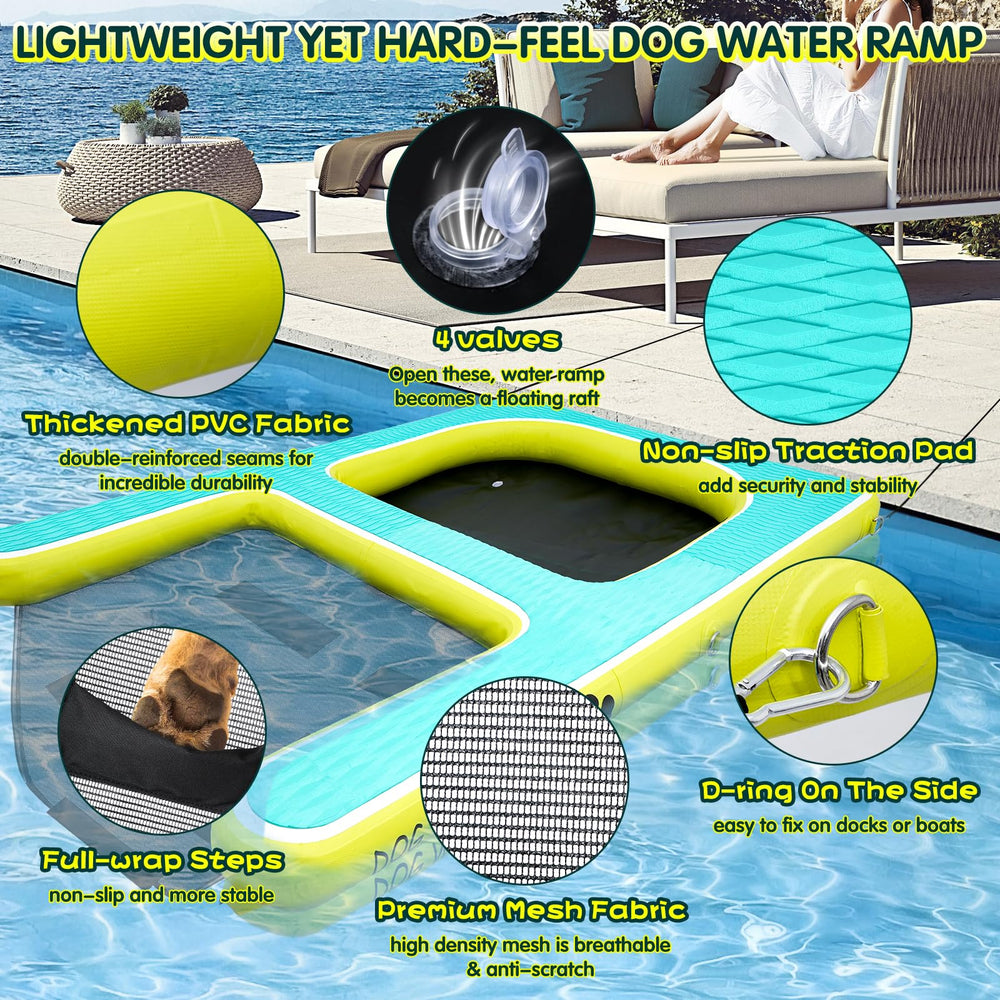 Anneaux d’attache Duckygoo pour stabiliser la rampe sur quai ou plage.