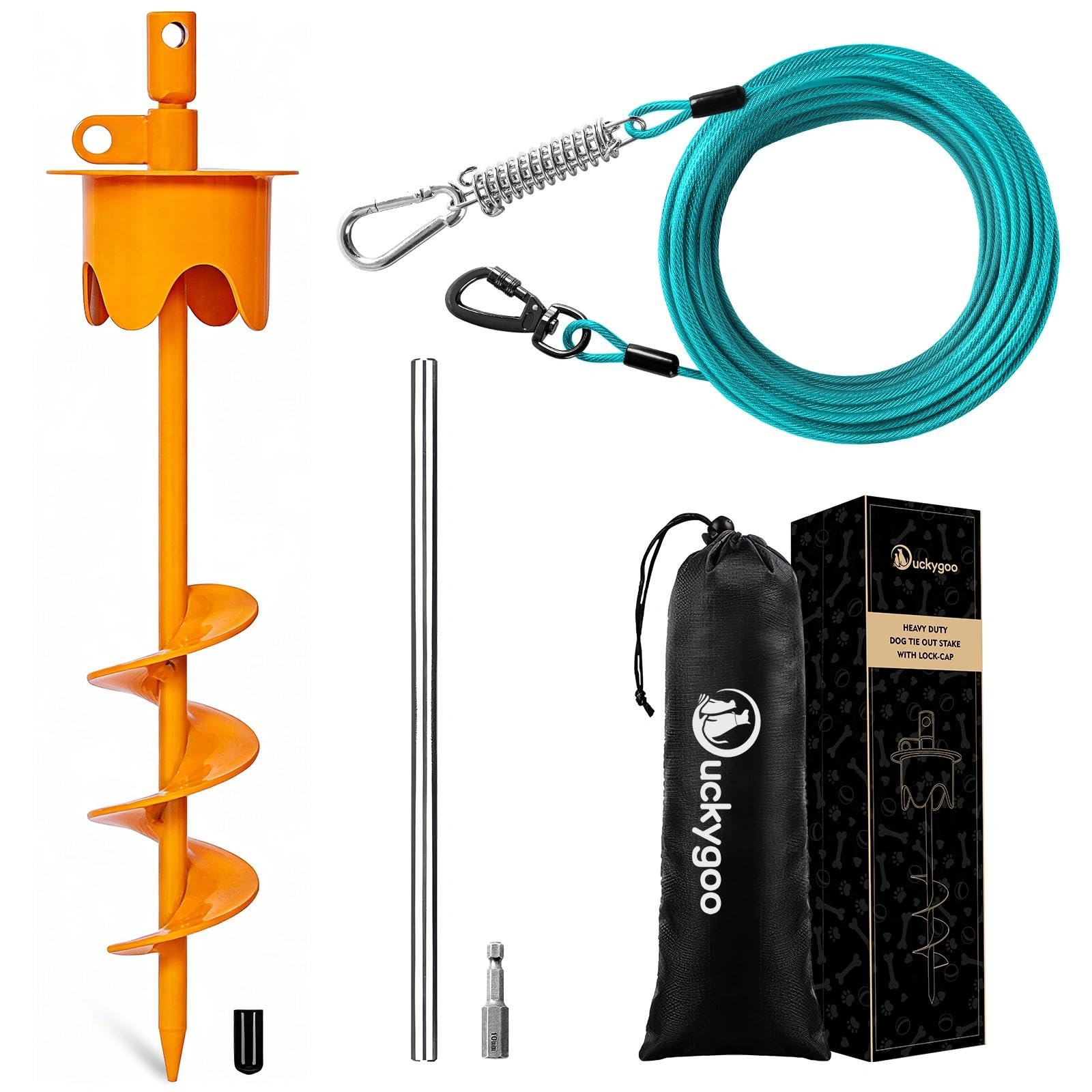Câble d'attache Duckygoo avec verrou-cap en extérieur et sécurité renforcée.