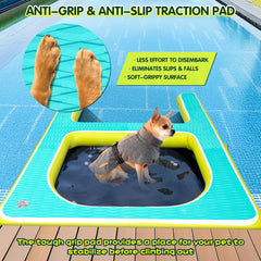 Plateau flottant Duckygoo pour chien offrant un espace confortable.