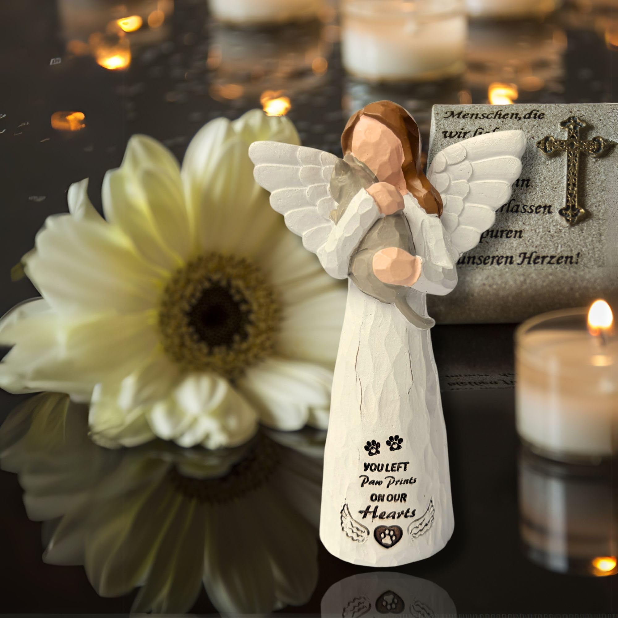 Cadeau deuil chat gris DUDULOVY, symbole de sympathie et mémoire.
