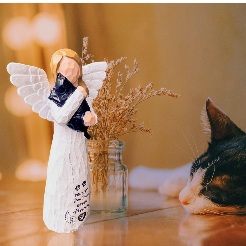 Décoration salon Dudulovy pour mémorial d'un chat bien aimé.