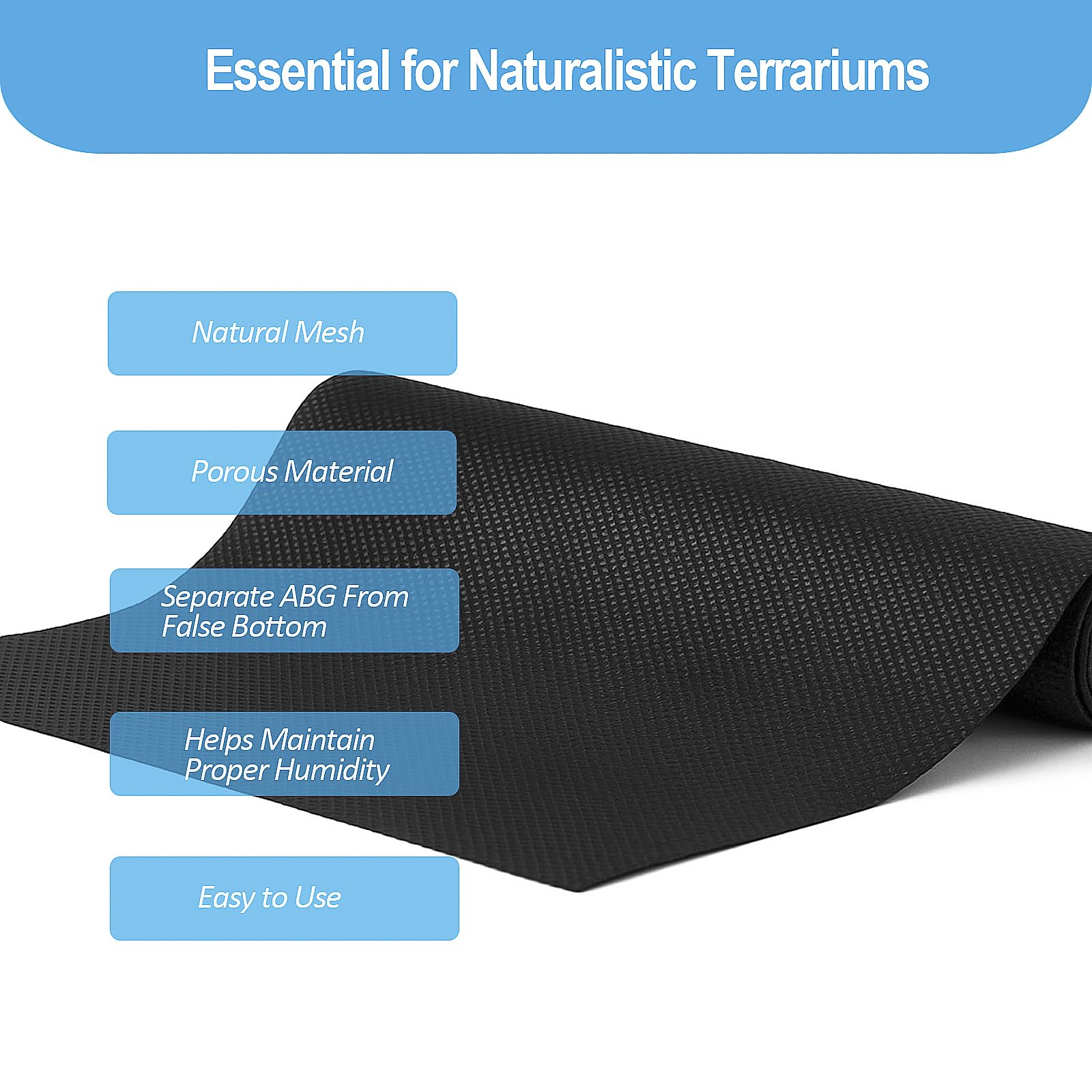 Duedusto barriere substrat terrarium — coupe ajustable pour différentes tailles de terrariums