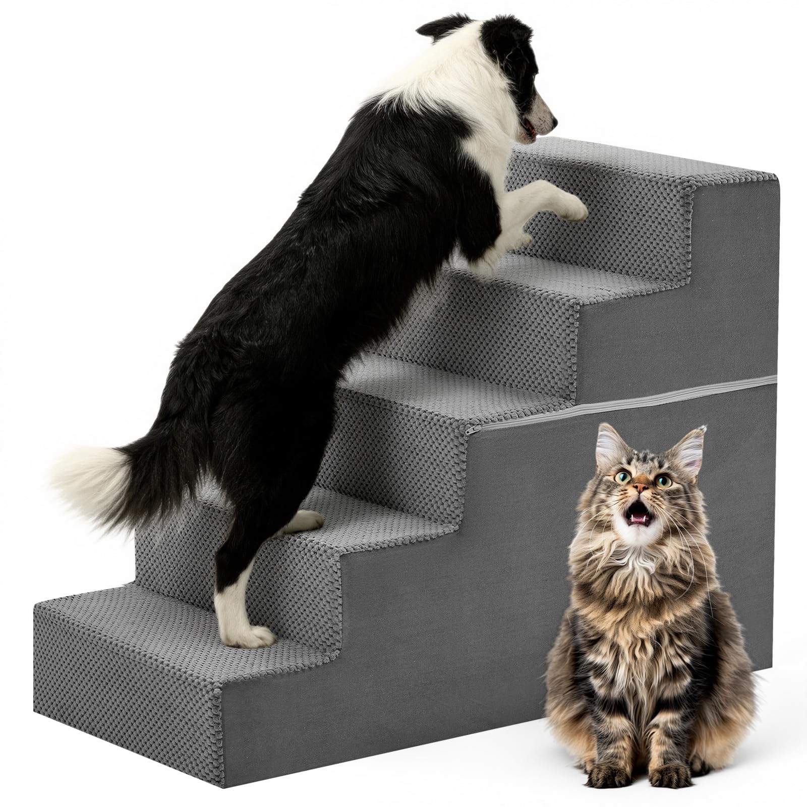 Escaliers Dumos pour chien à 5 étages avec surface antidérapante pour stabilité.