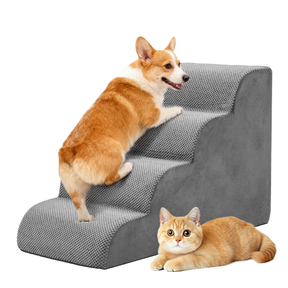 DUMOS escaliers quatre etapes courbe pour chien et chat, passage en douceur.
