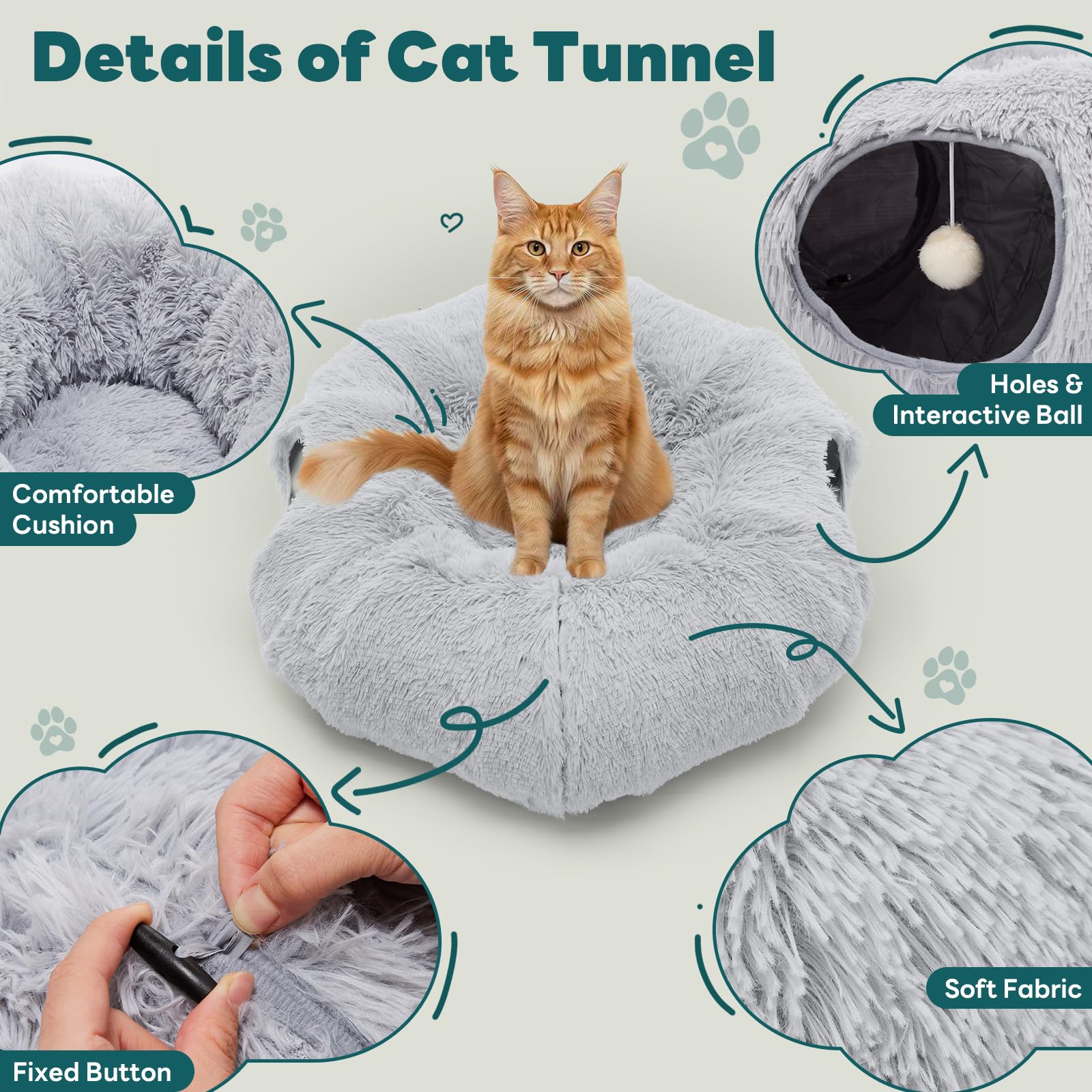 DUMOS espace privé chat gris: refuge sûr pour se reposer loin des distractions.