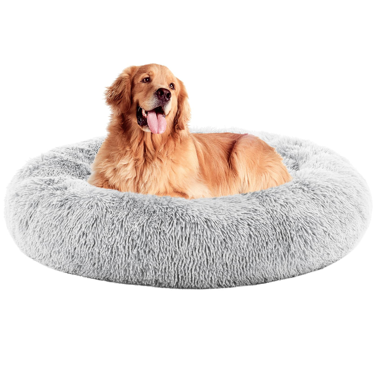 DUMOS: nid rond en forme d’anneau pour chien grand, confort et chaleur.