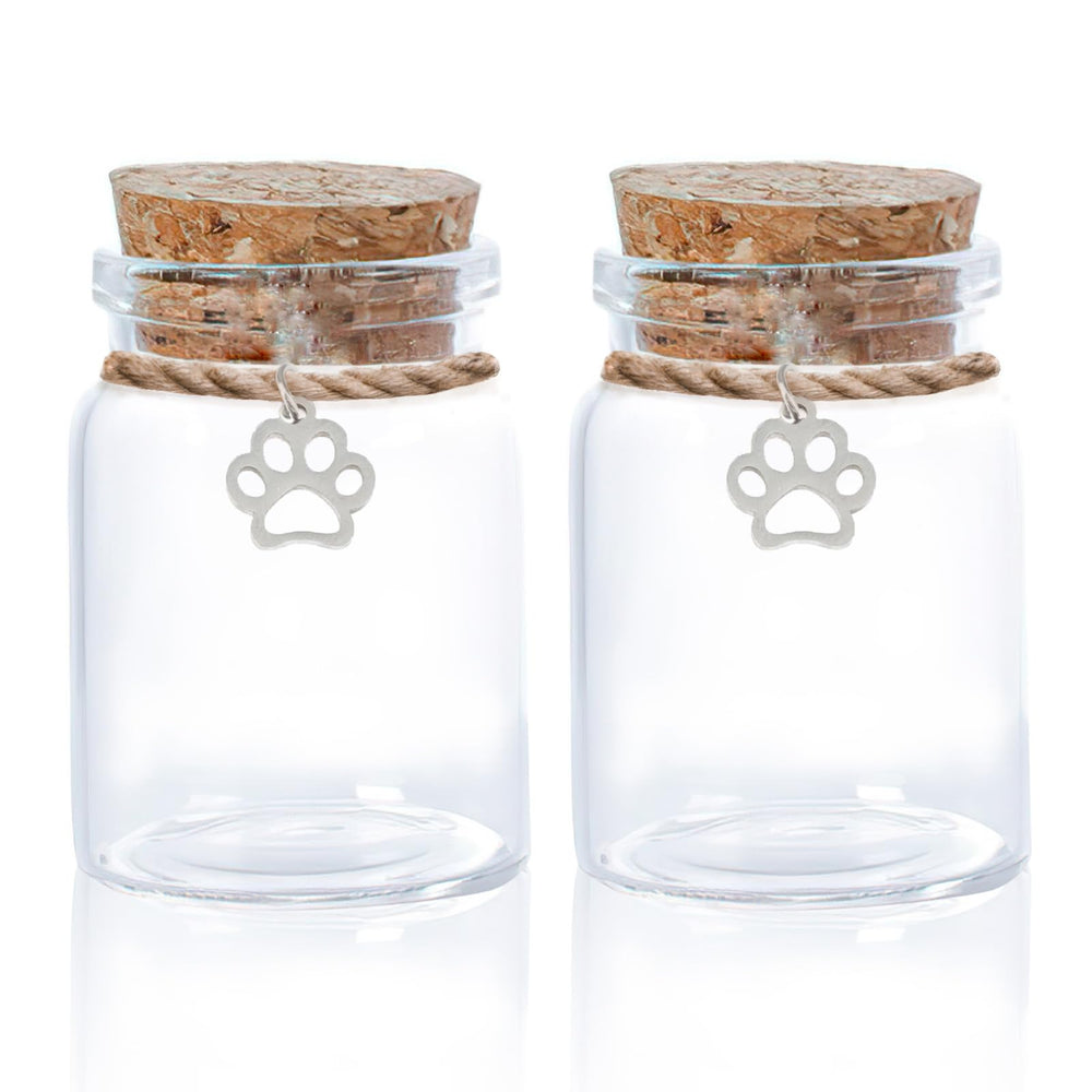 Duoxiate – Bouteilles souvenir poils animaux, ensemble de 2 pièces.