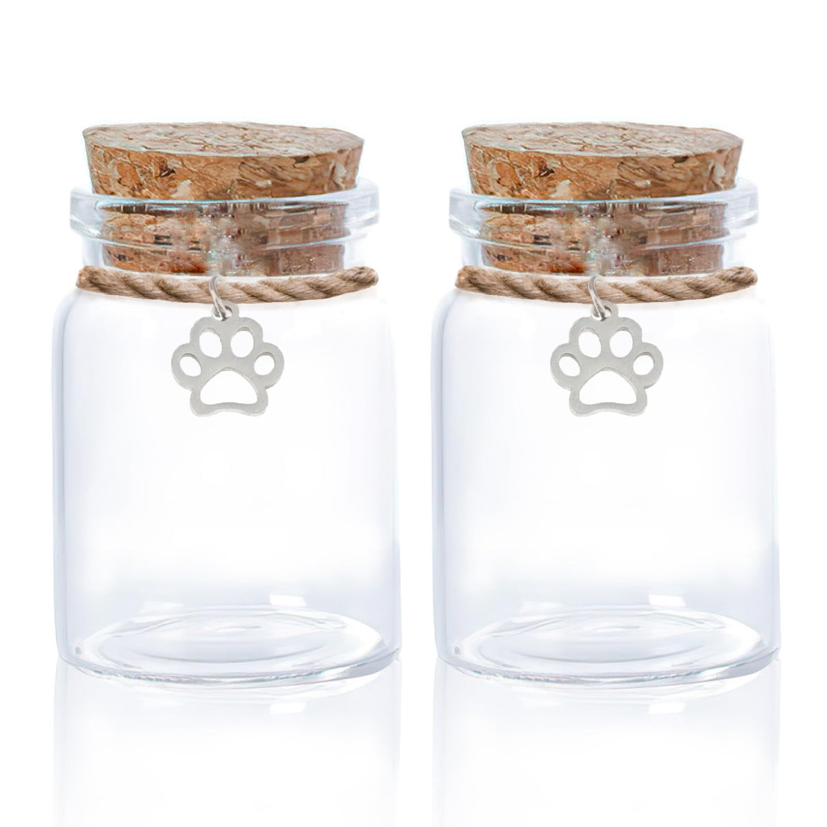 Duoxiate – Bouteilles souvenir poils animaux, ensemble de 2 pièces.