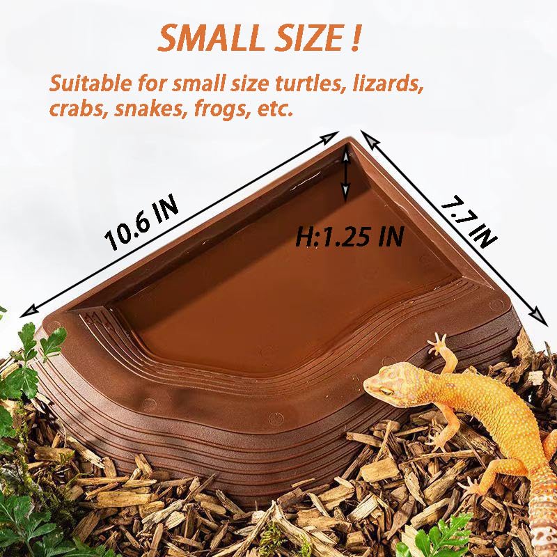 DUOYUZHIYU baignoire-reptile: espace bain adapté pour petits reptiles.