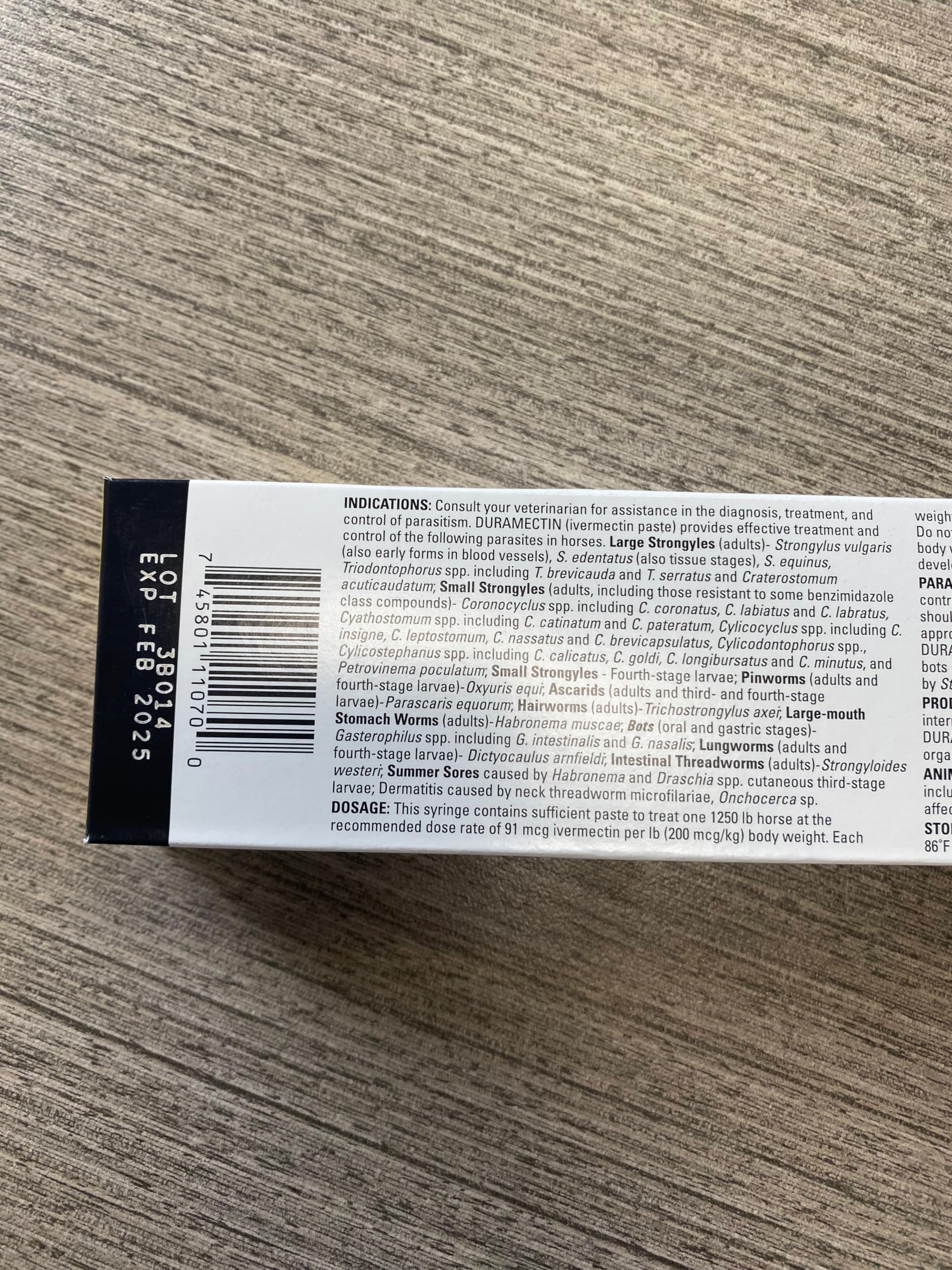 Idéal pour une routine de pré-saison parasite chez le cheval.
