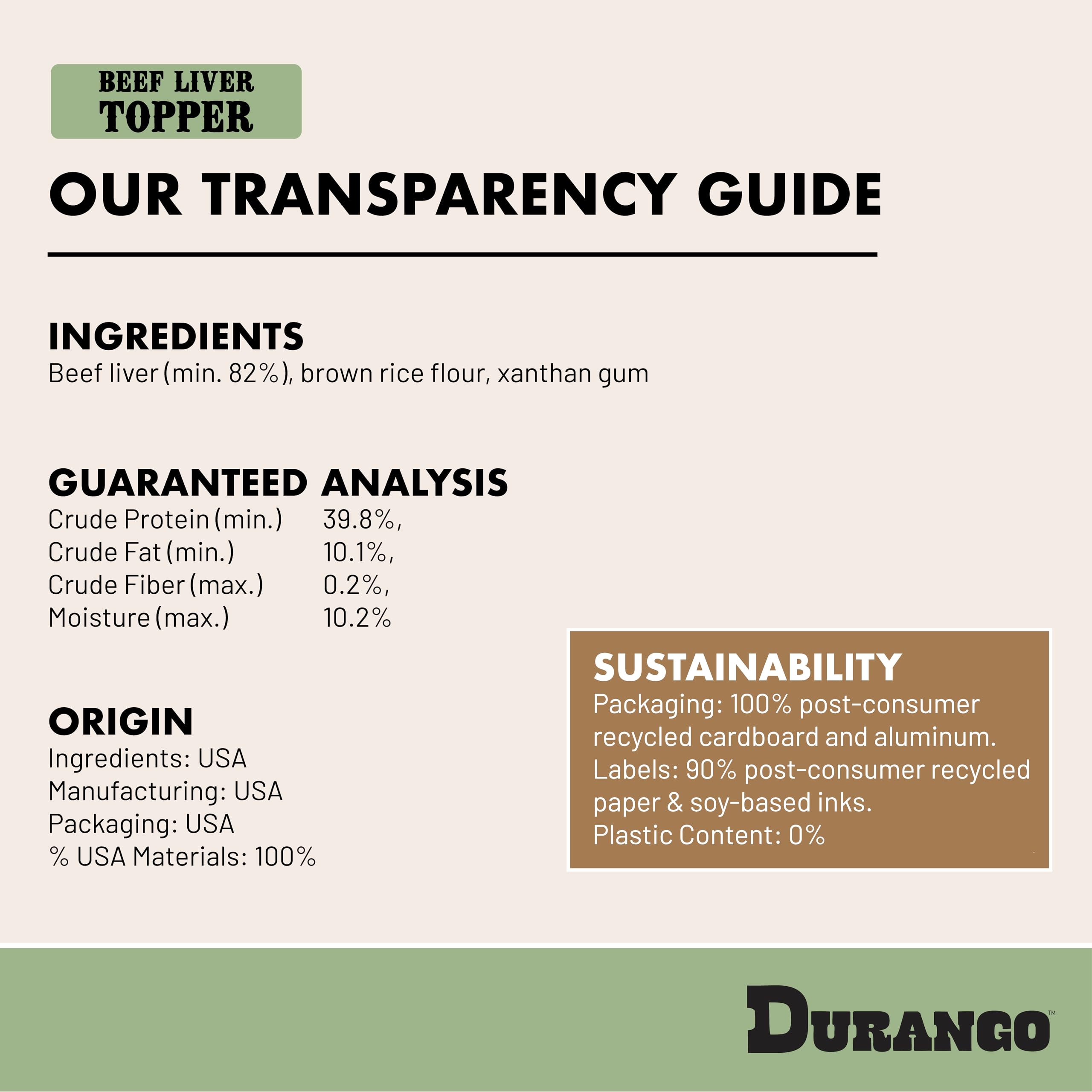 Emballage en aluminium réutilisable Durango, sans plastique.