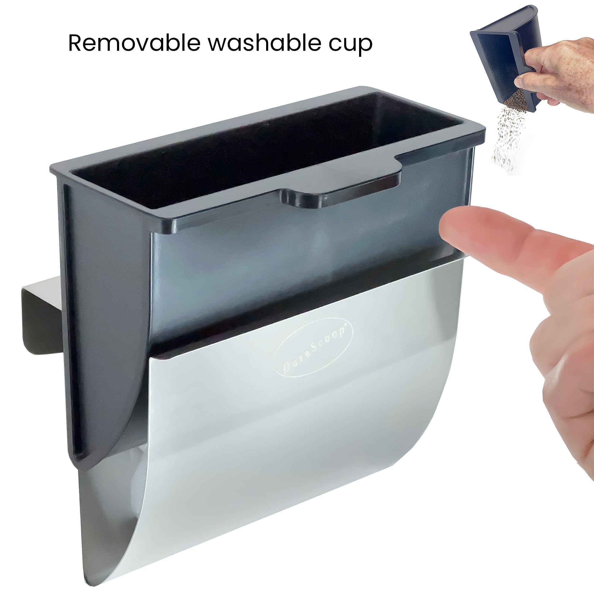 Porte-louche DuraScoop, organisation précise du coin litière.