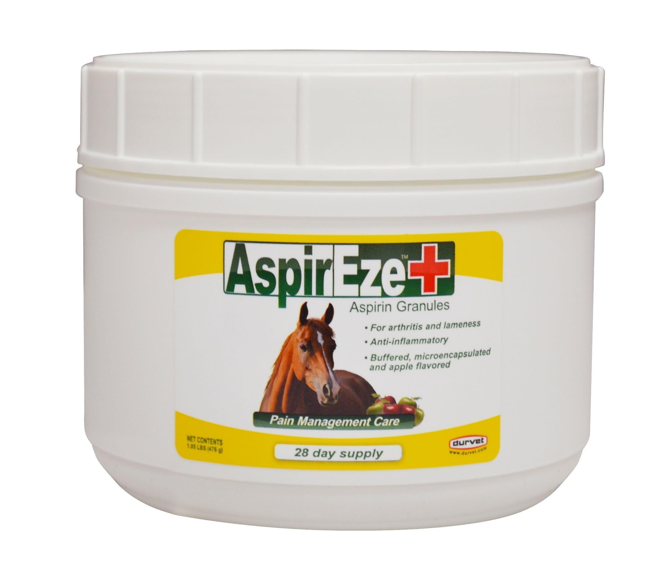 Durvet ASPIR-EZE PLUS en granules dans la bouteille, pratique pour l'administration.