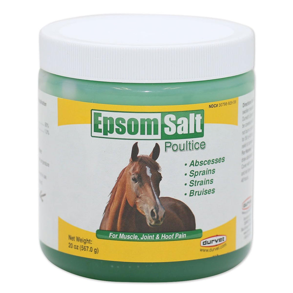 Cataplasme Durvet Sel-Epsom – application pratique pour soulager les tensions musculaires.