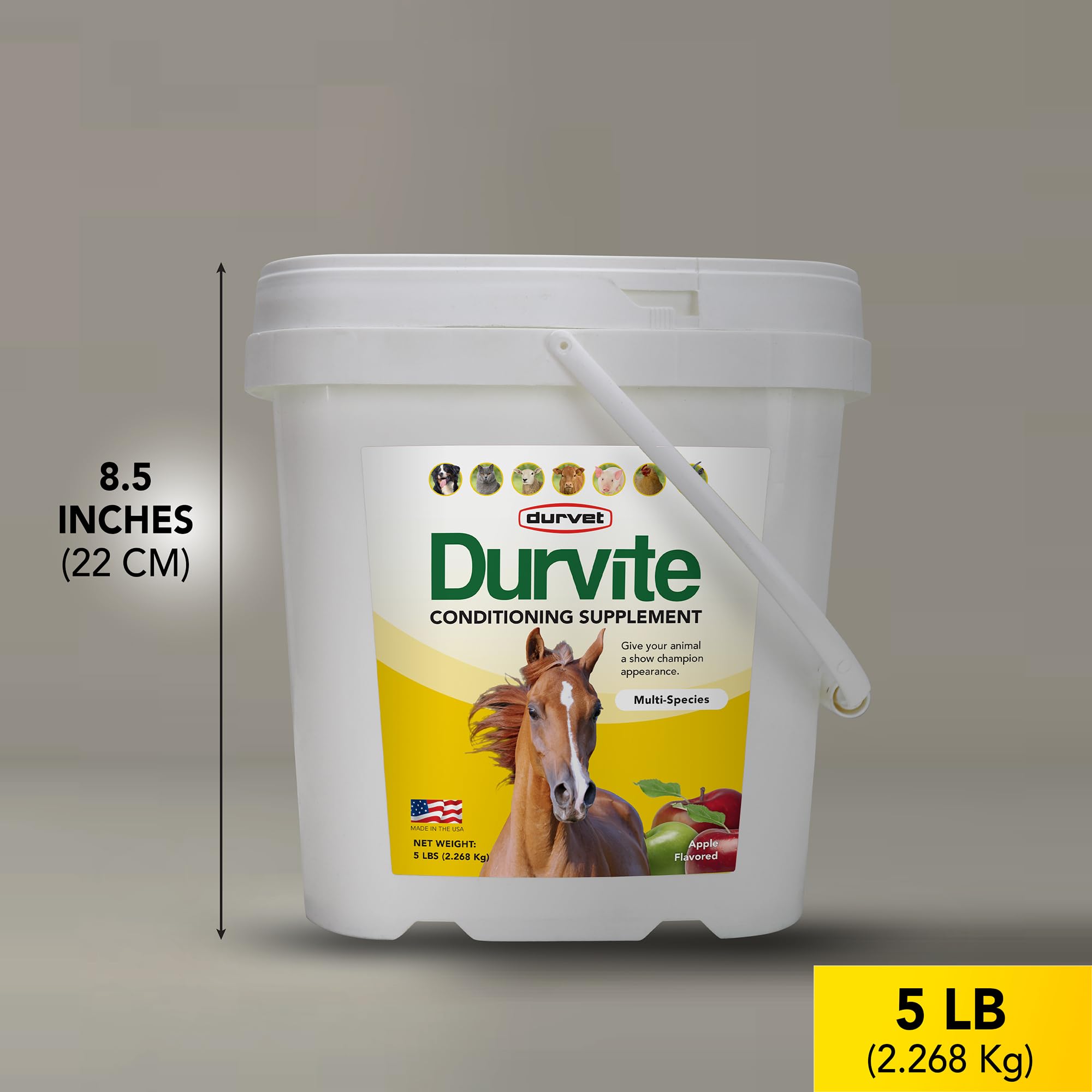 Durvet Durvite 5 lb, adapté au soin des chevaux et à l’élevage.