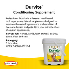 Durvet Durvite 5 lb, utilisation pratique dans l’alimentation quotidienne.